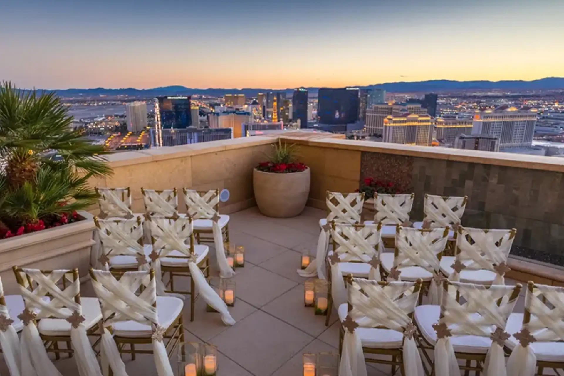lieu mariage à las vegas sur un rooftop