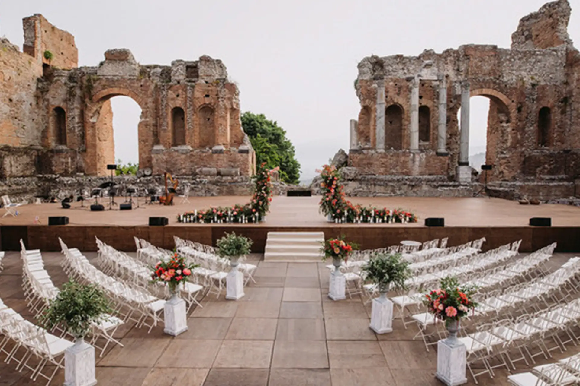 lieu de mariage en Sicile dans un château traditionnel