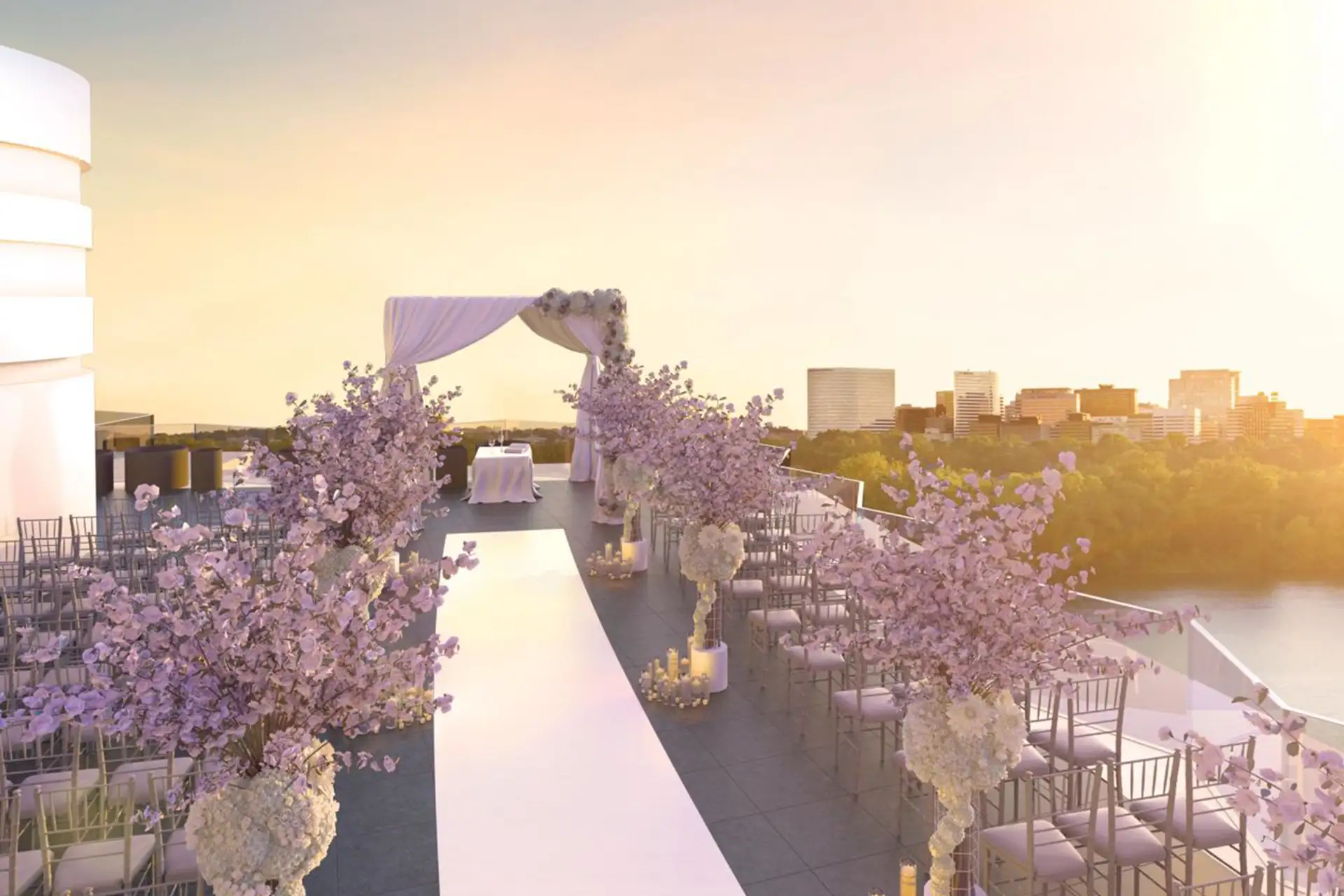 lieu mariage à washington dc avec vue sur l'eau