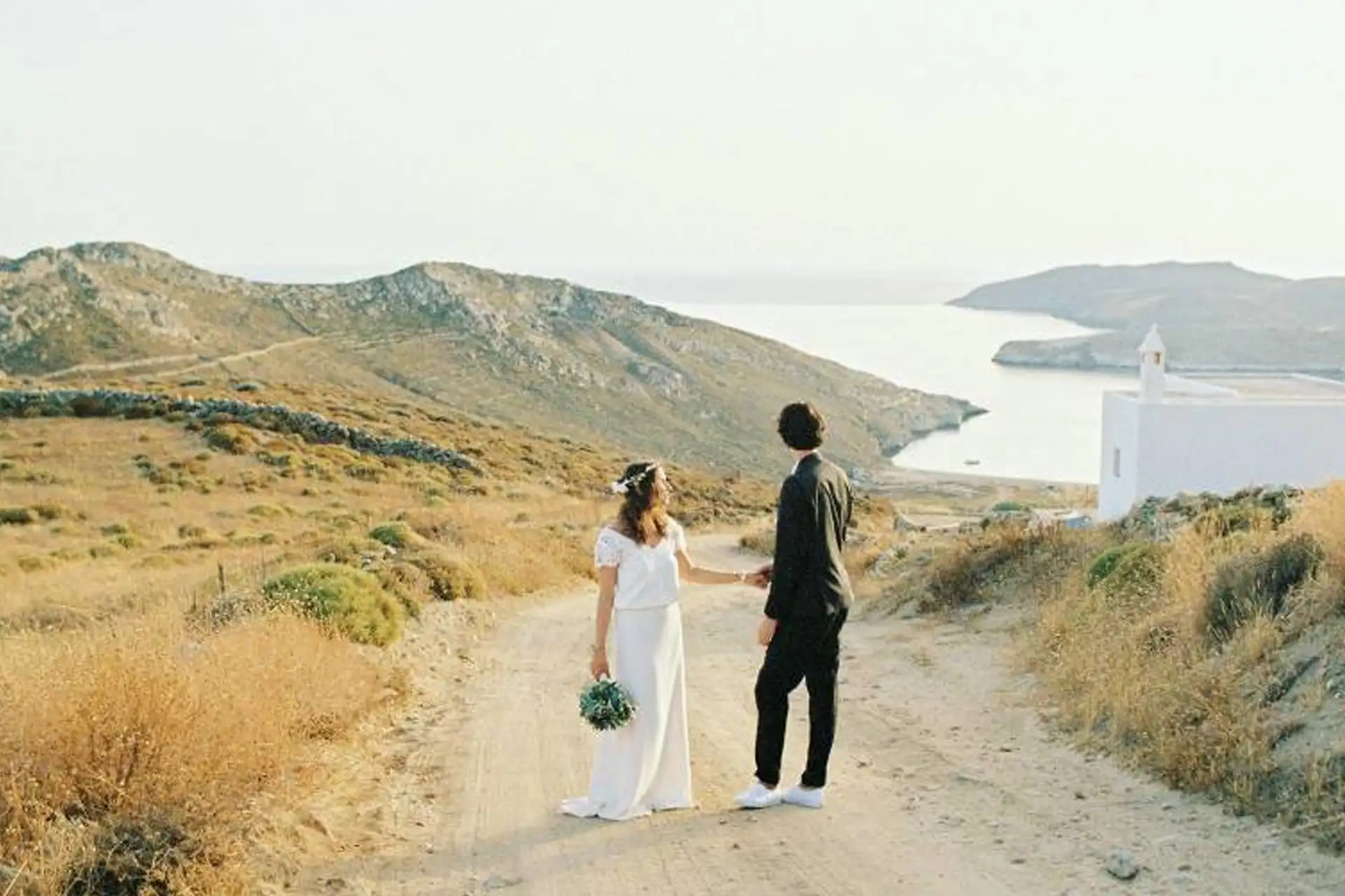 mariage à Serifos vue panoramique