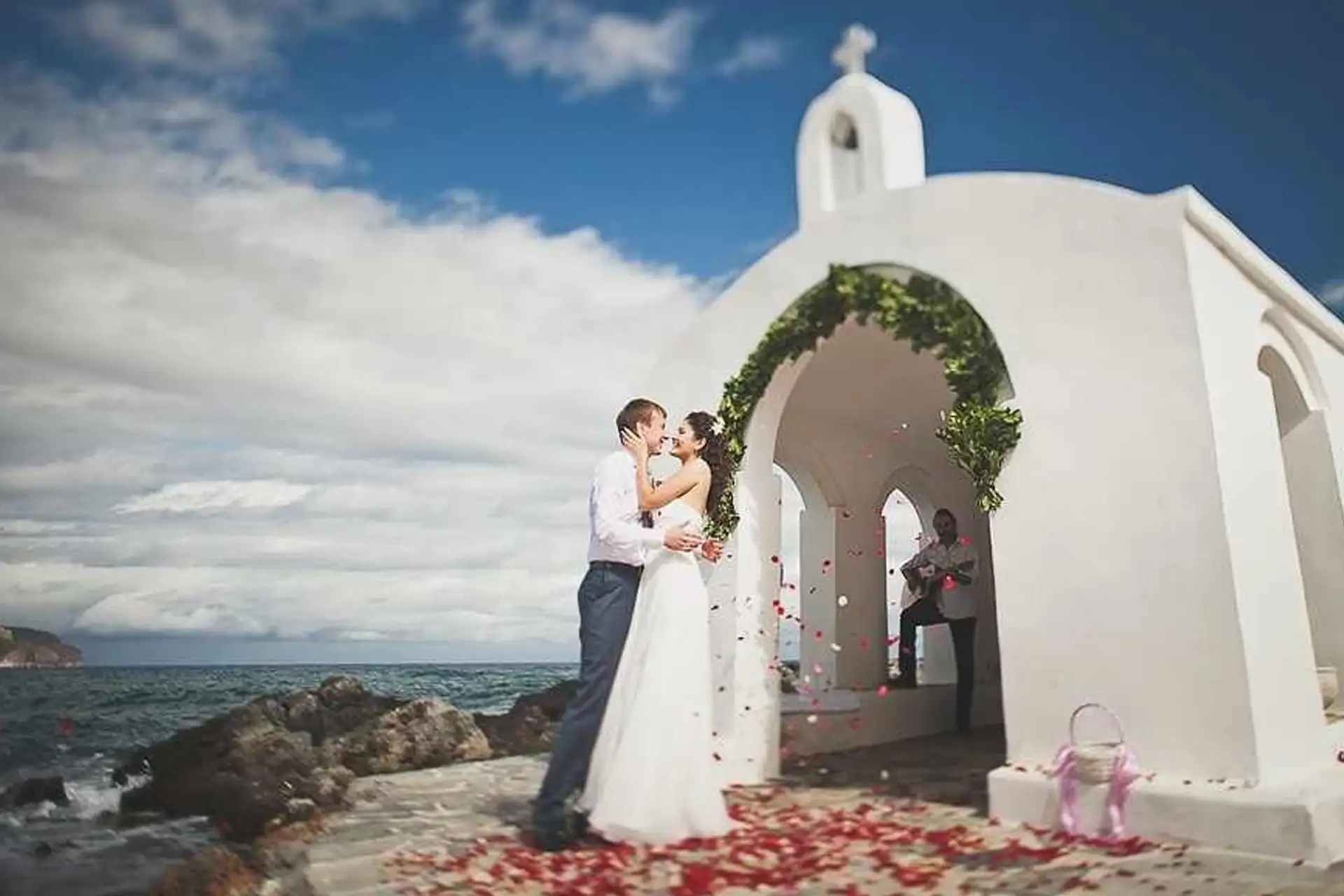 mariage en Crète dans un domaine de caractère