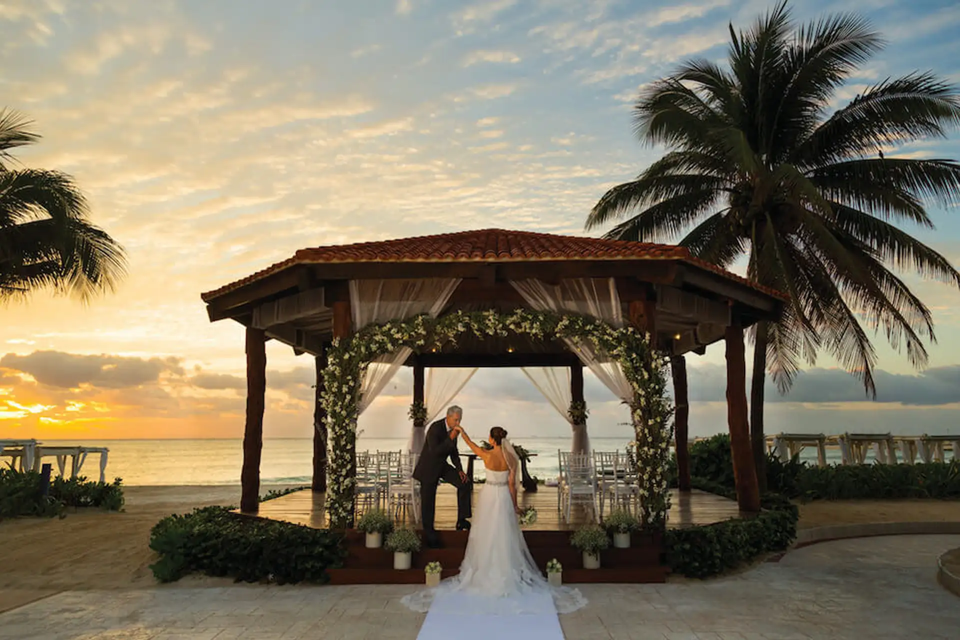 mariage sur la plage de playa del carmen au Mexique