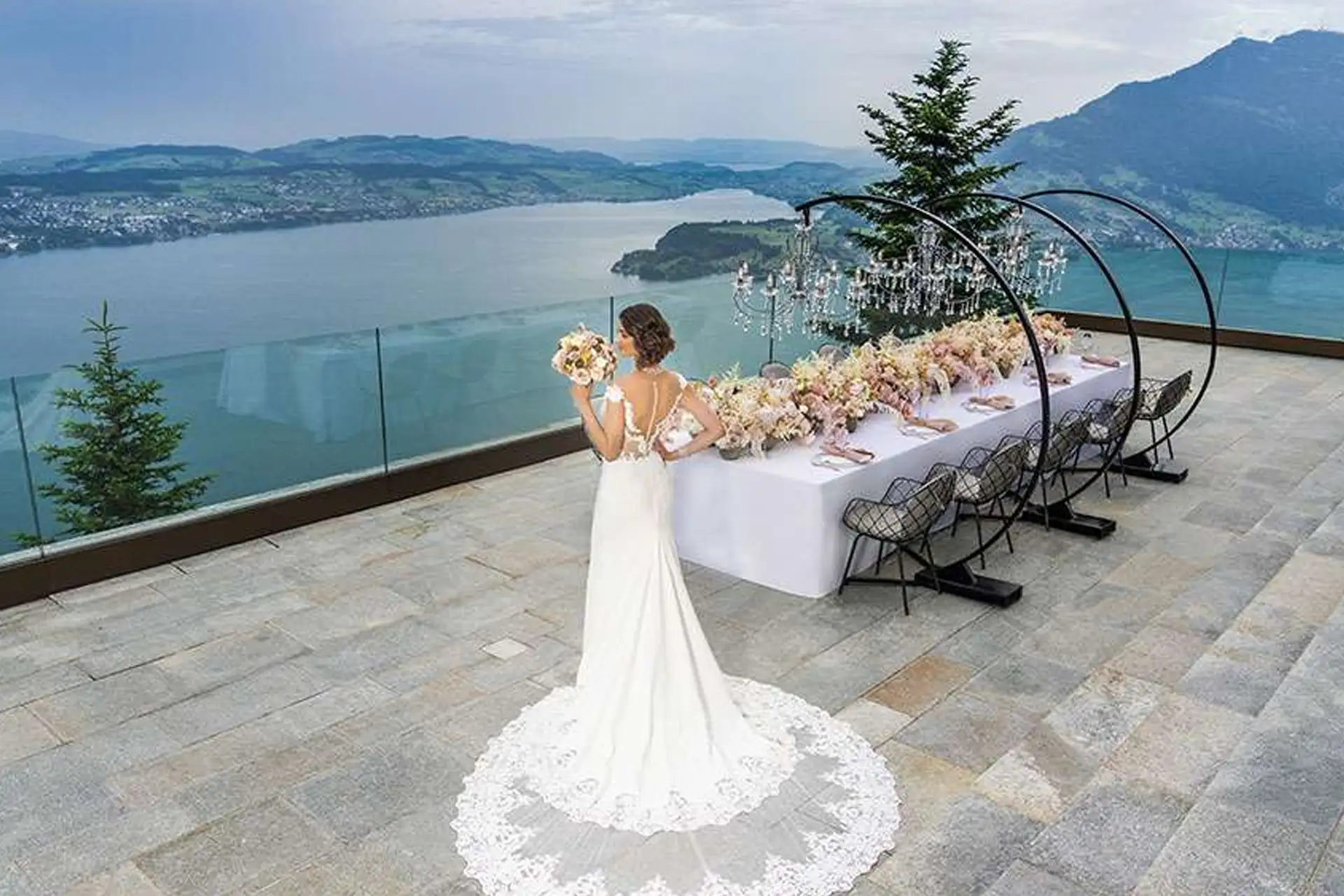 mariage sur le lac lucerne en suisse