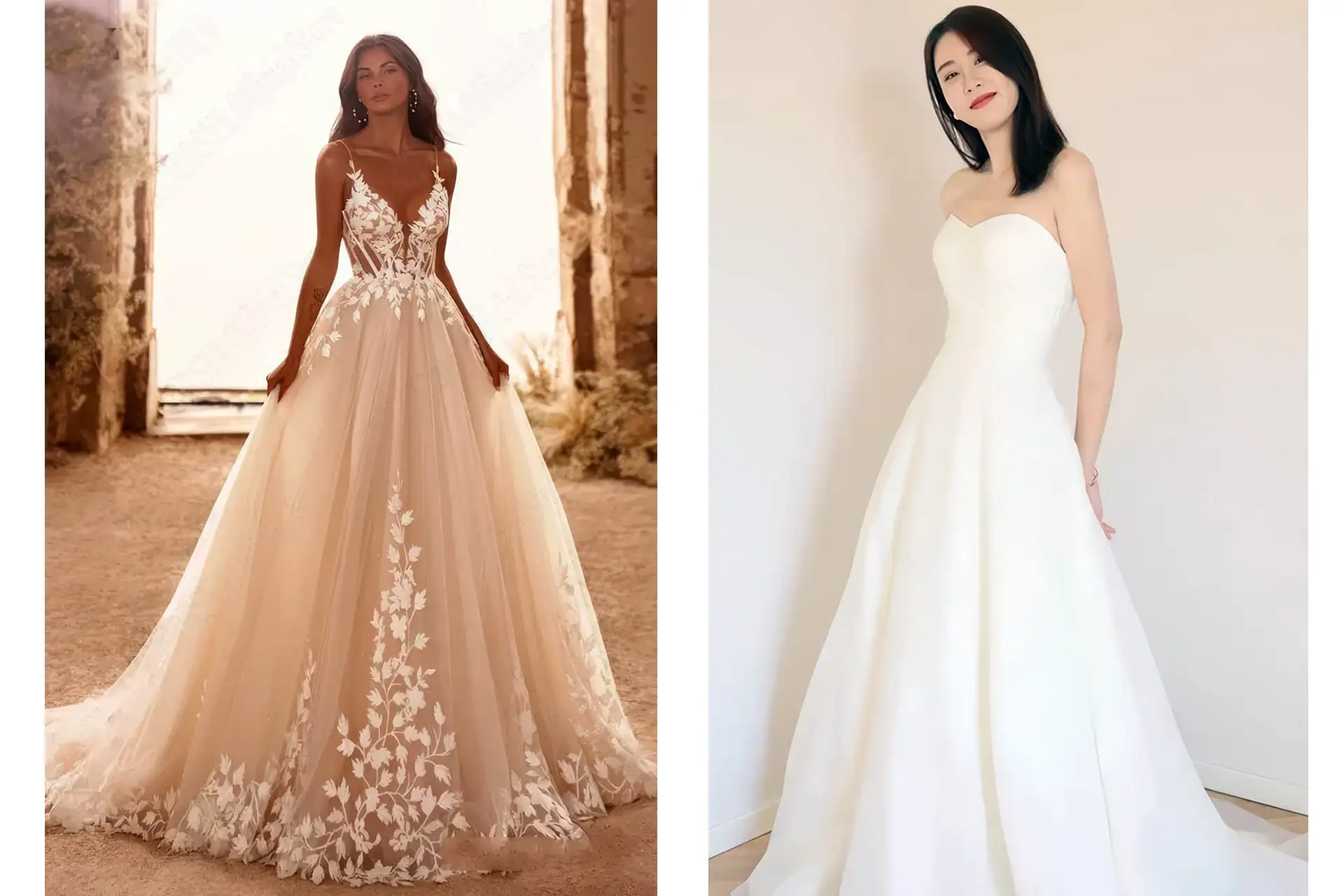 robes de mariée simple et élégante entree de gamme