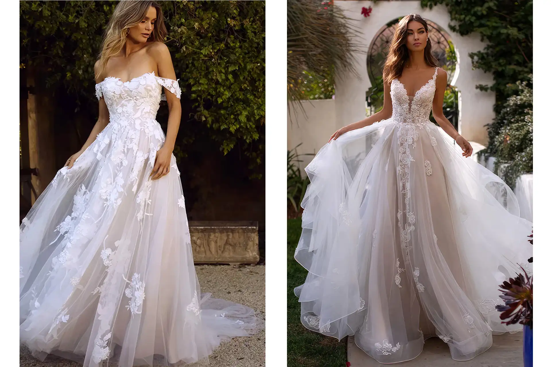 robes de mariée ornement fleuri entree de gamme