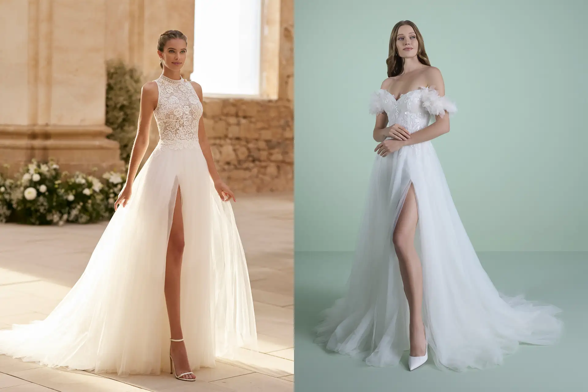Robes de mariée haut de gamme fente